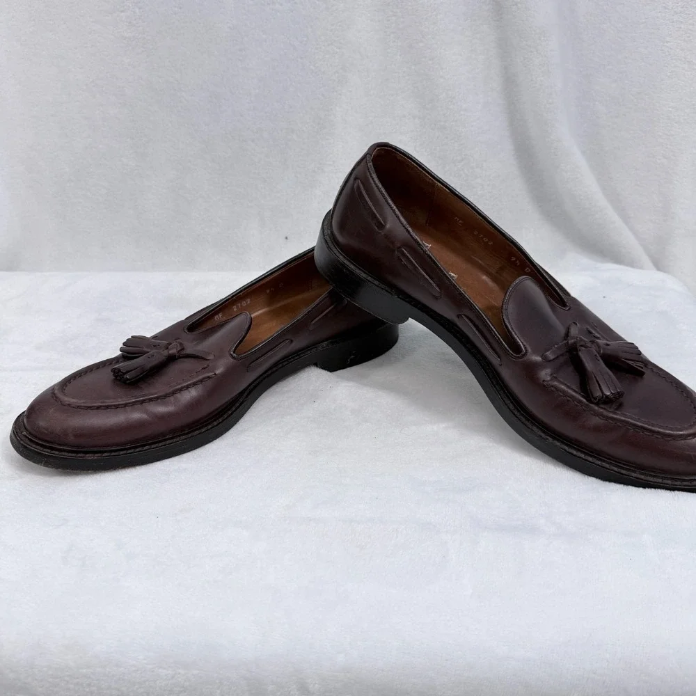 Polo Ralph Lauren Calf Tessel Loafer Dress Shoes Mens 9.5 D Brown Leather